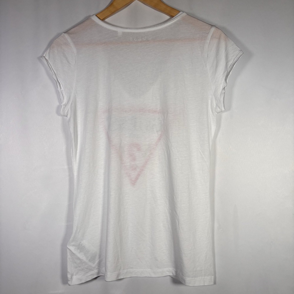 Guess Top Womens Large Bling USA Y2K 90s Streetwear Rhinestone Classic Casual - Picture 2 of 8